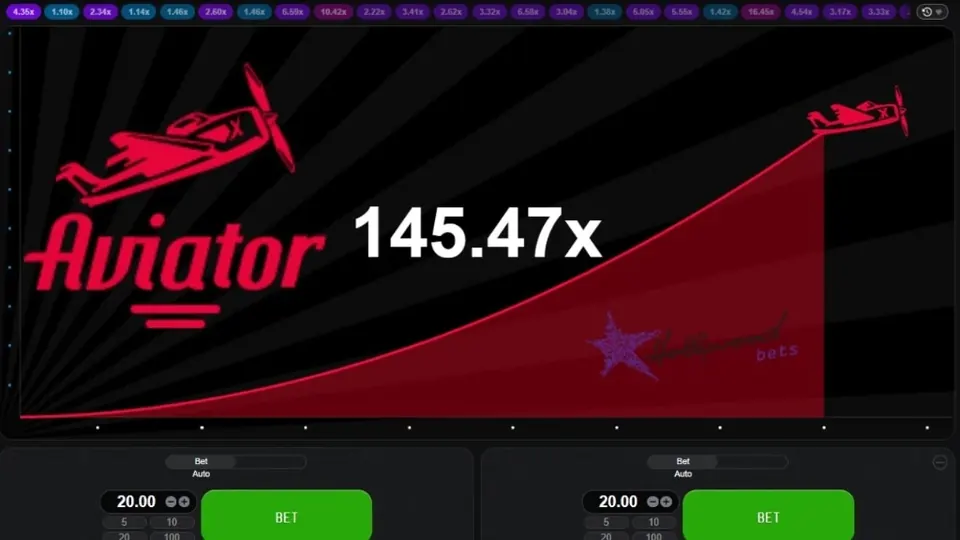 Ronda de Aviator Argentina con multiplicador alto cerca de 145x